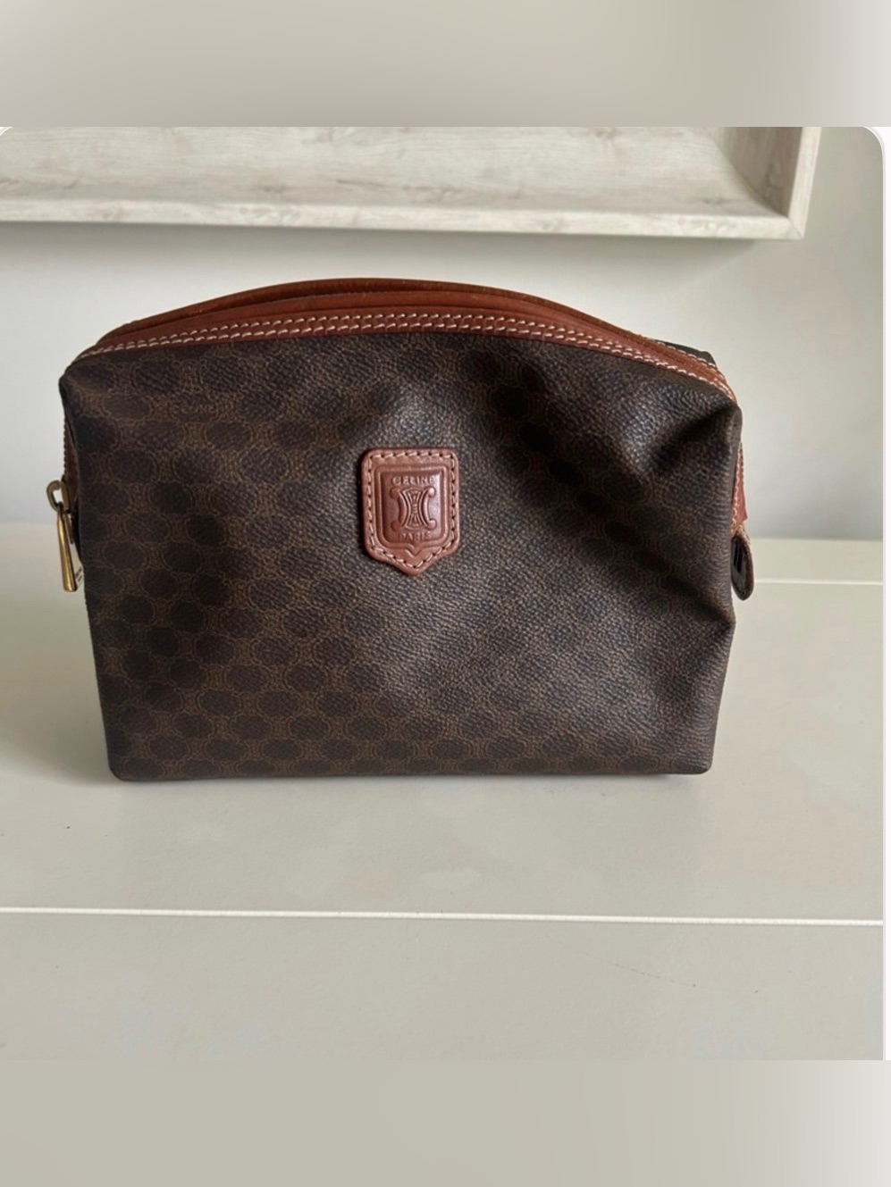 Celine Macadam Coated Canvas Pouch
